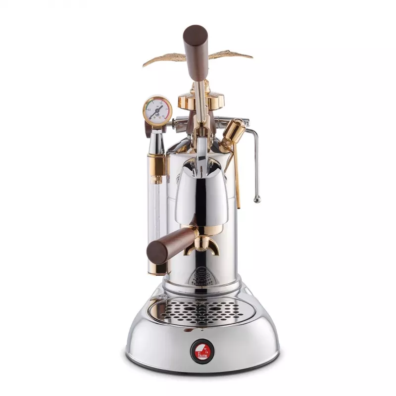 La Pavoni LPLEXP01EU macchina per espresso manuale a leva Expo 2015 oro cromo, 1,6 L, 950 W