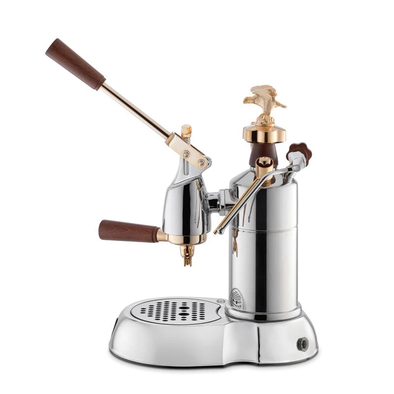 La Pavoni LPLEXP01EU macchina per espresso manuale a leva Expo 2015 oro cromo, 1,6 L, 950 W