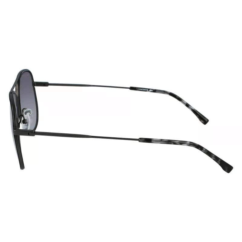 Lacoste L247S021 Occhiali da sole uomo - Montatura nera, lenti grigie, 59 mm