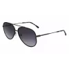 Lacoste L247S021 Occhiali da sole uomo - Montatura nera, lenti grigie, 59 mm