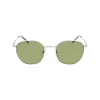 Lacoste L251S-40 Occhiali da sole rettangolari unisex montatura blu scuro lenti grigie 52mm