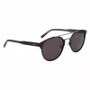 Lacoste L263S-2 Occhiali da sole da uomo rettangolari - montatura nera, lenti grigie, 53 mm
