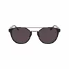 Lacoste L263S-2 Occhiali da sole da uomo rettangolari - montatura nera, lenti grigie, 53 mm