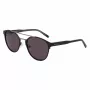 Lacoste L263S-2 Occhiali da sole da uomo rettangolari - montatura nera, lenti grigie, 53 mm
