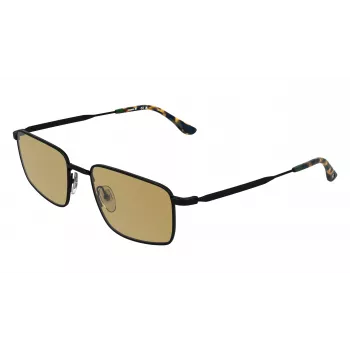 LACOSTE L277S-5519002 Occhiali da sole rettangolari da uomo - Montatura in acetato nera, lenti in policarbonato grigie, protezione UV400