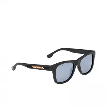 Lacoste L3651SRG-001 occhiali da sole unisex - montatura in acetato nera, lenti in policarbonato grigie, larghezza lente 48 mm