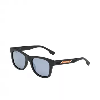 Lacoste L3651SRG-001 occhiali da sole unisex - montatura in acetato nera, lenti in policarbonato grigie, larghezza lente 48 mm
