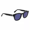 Lacoste L6015SN-1 occhiali da sole unisex montatura nera lenti grigie 49mm