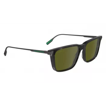 Occhiali da sole uomo Lacoste L6017S5517240 rettangolari havana - lenti marroni 55/17/145 mm