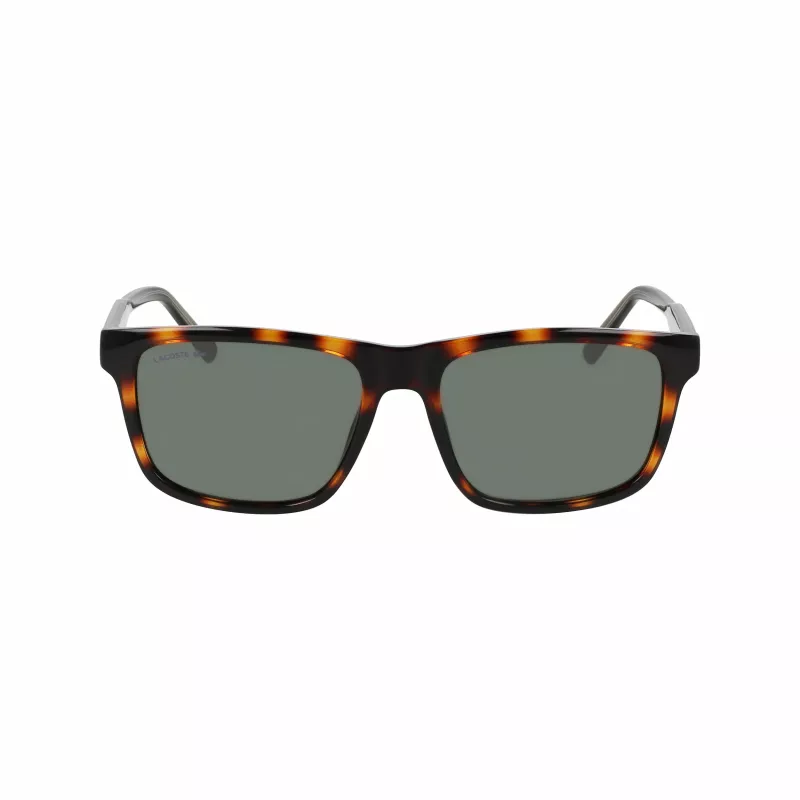 Lacoste L6025S-214 Occhiali da sole rettangolari uomo - havana/grigio - 56/17/145 mm
