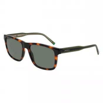 Lacoste L6025S-214 Occhiali da sole rettangolari uomo - havana/grigio - 56/17/145 mm