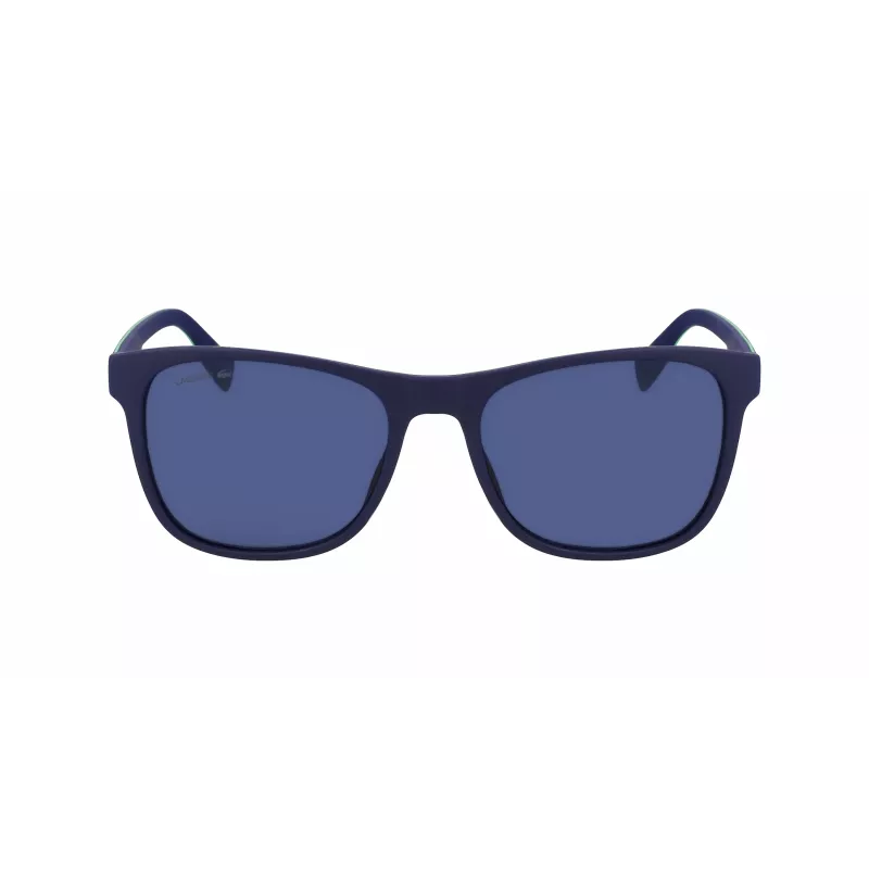 Lacoste L6031S-424 Occhiali da sole uomo rettangolari - montatura blu, lenti grigie, UV400