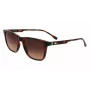Lacoste L6041S-214 Occhiali da sole da uomo rettangolari Havana montatura in acetato lenti in policarbonato marroni 54mm