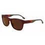 LACOSTE L6043S-601 Occhiali da sole da uomo rettangolari - montatura nera lenti grigie 56/18/145 mm