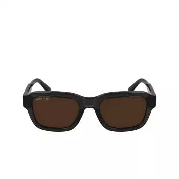Lacoste L6048S-035 Occhiali da sole uomo montatura rettangolare in acetato lenti grigio scuro grigio 51mm