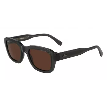 Lacoste L6048S-035 Occhiali da sole uomo montatura rettangolare in acetato lenti grigio scuro grigio 51mm