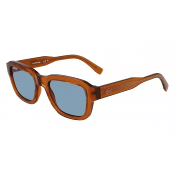 Lacoste L6048S-210 unisex occhiali da sole quadrati havana marrone 51mm