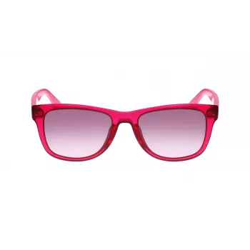 Lacoste L734S Occhiali da sole unisex rettangolari - Montatura nera lenti grigie 52/18/140 mm
