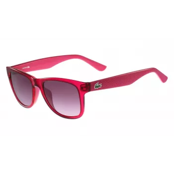 Lacoste L734S Occhiali da sole unisex rettangolari - Montatura nera lenti grigie 52/18/140 mm