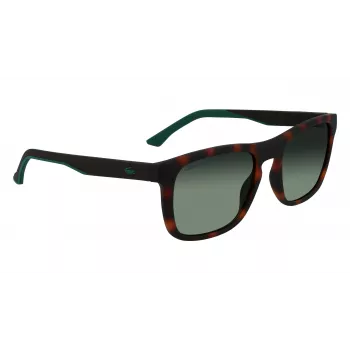 Lacoste L956S-230 occhiali da sole da uomo havana marrone rettangolari acetato 55 mm