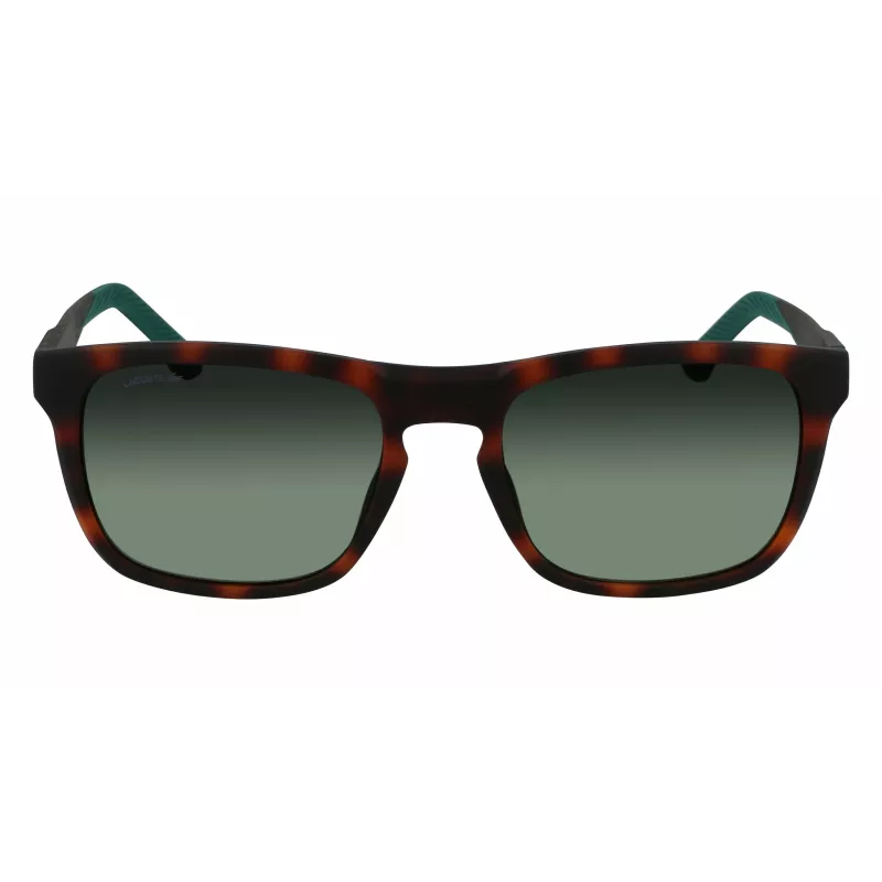 Lacoste L956S-230 occhiali da sole da uomo havana marrone rettangolari acetato 55 mm