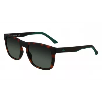 Lacoste L956S-230 occhiali da sole da uomo havana marrone rettangolari acetato 55 mm