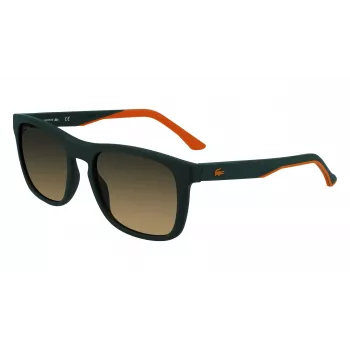 Lacoste L956S-301 Occhiali da sole uomo rettangolari montatura in acetato verde UV400