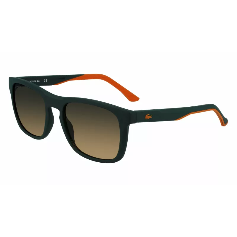 Lacoste L956S-301 Occhiali da sole uomo rettangolari montatura in acetato verde UV400