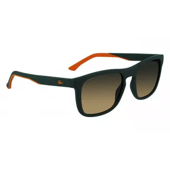 Lacoste L956S-301 Occhiali da sole uomo rettangolari montatura in acetato verde UV400