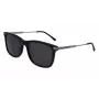 Lacoste L960S Occhiali da sole uomo, squadrati - montatura nera, lenti verdi, 56/18/140 mm, UV400