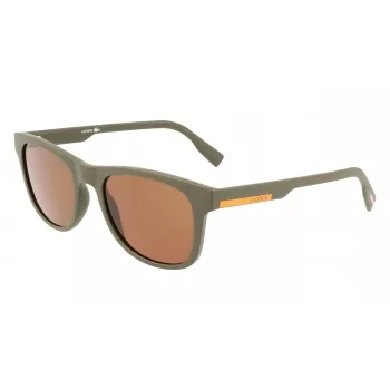 LACOSTE L969S-5420317 Occhiali da sole unisex rettangolari - Montatura nera lenti grigie 54/20/145 mm