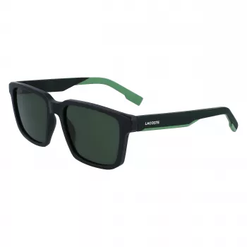 Lacoste L999S-301 Occhiali da sole uomo, montatura verde opaca, lenti verde scuro, 55/18/145 mm