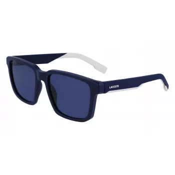 Lacoste L999S-401 uomo occhiali da sole - montatura in acetato havana, lenti in policarbonato blu, protezione UV400