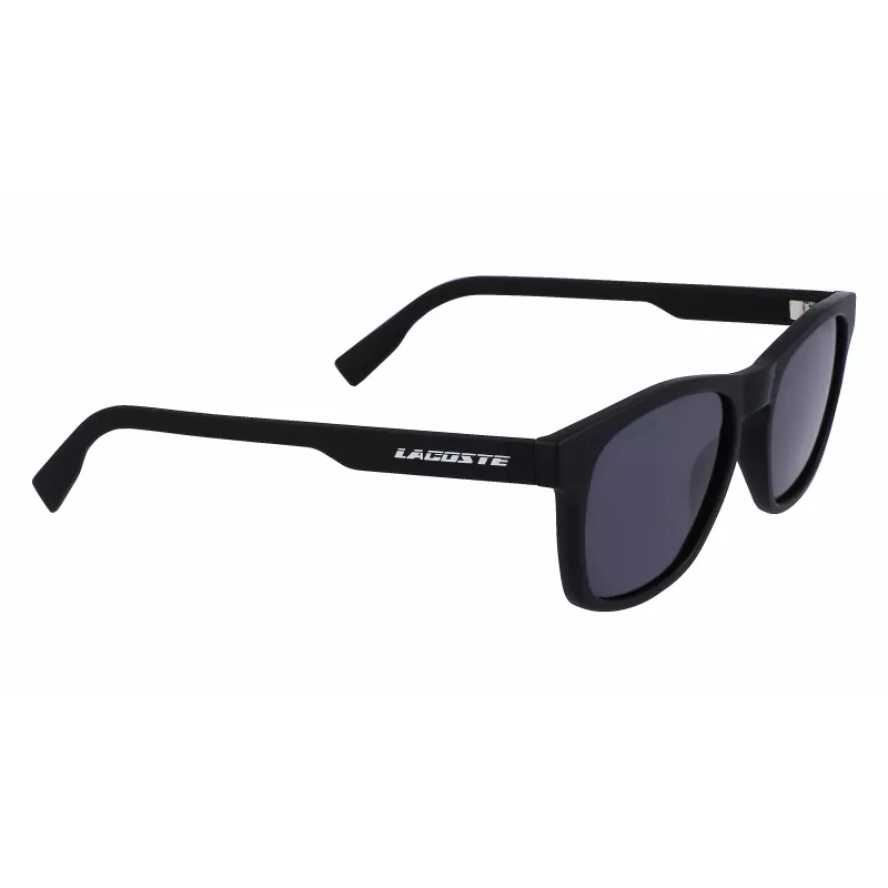 Lacoste L988S-2 Occhiali da sole rettangolari uomo - montatura nera lenti grigie 54mm