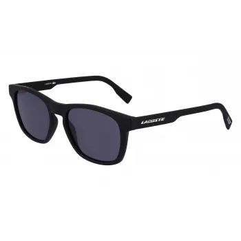 Lacoste L988S-2 Occhiali da sole rettangolari uomo - montatura nera lenti grigie 54mm
