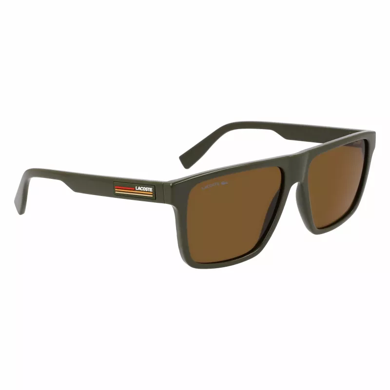 Lacoste Occhiali da sole uomo L6027S-275 Havana acetato rettangolari 57mm