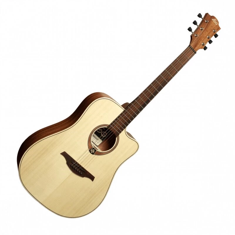 Lag GLA Tramontane 70 DC Dreadnought Cutaway Chitarra acustica-elettrica - naturale
