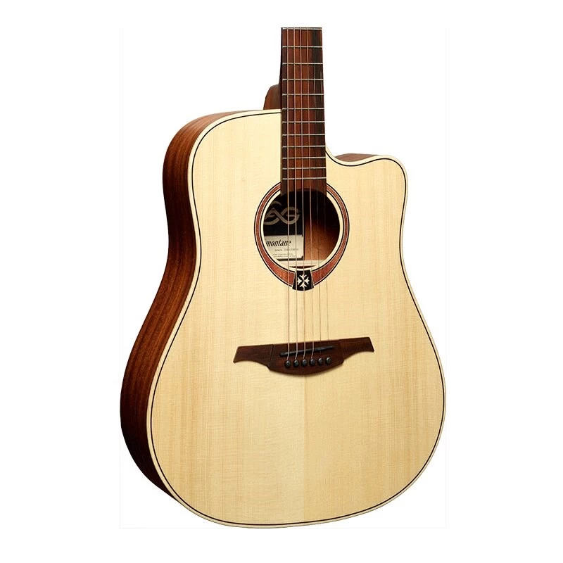 Lag GLA Tramontane 70 DC Dreadnought Cutaway Chitarra acustica-elettrica - naturale