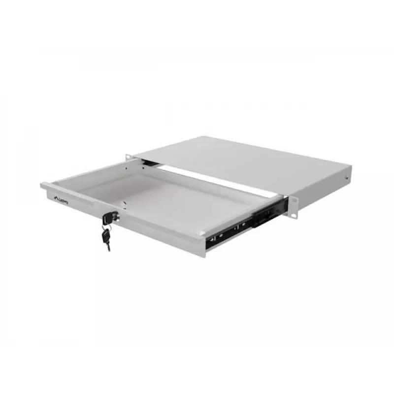 LANBERG Cassetto estraibile 1U 19 inch profondità 270 mm grigio (capacità 30 kg)