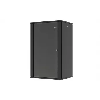LANVIEW Quick Assembly Flat Pack 19 – Case da parete 19 pollici (6U, 600x450x320mm, porta in vetro di sicurezza, nero)