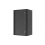 LANVIEW Quick Assembly Flat Pack 19 – Case da parete 19 pollici (6U, 600x450x320mm, porta in vetro di sicurezza, nero)
