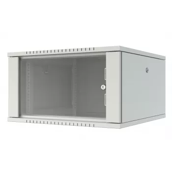 LANVIEW Quick Assembly Flat Pack 19 - armadio di rete a parete 6U, 600x500x370mm, nero