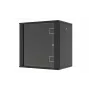 LANVIEW Quick Assembly Flat Pack 19 armadio a parete 9U nero