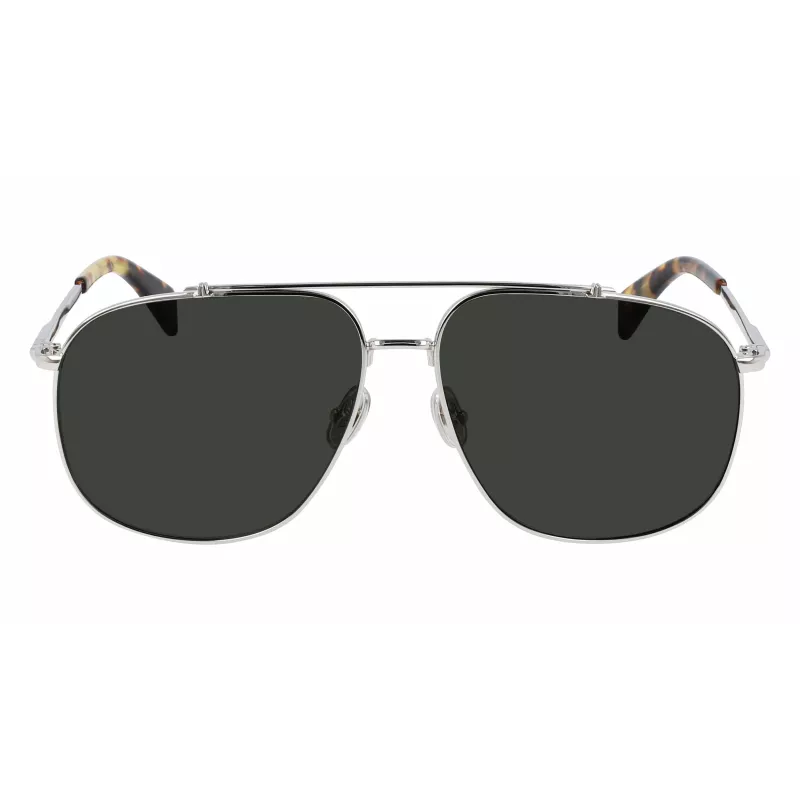Occhiali da sole uomo LANVIN LNV110S-045 rettangolari nero/grigio 60/14/145 mm