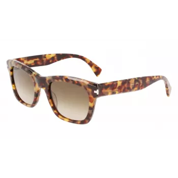 Occhiali da sole uomo LANVIN LNV620S-213 rettangolari in acetato havana marrone sfumato 52mm