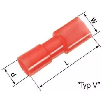 LAPP L-RA 48 V connettore femmina circolare dritto, 3 poli, collegamento a vite, IP67, rosso 61794955