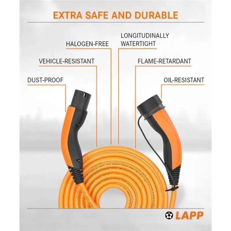 LAPP MOBILITY HELIX® cavo di ricarica EV Type 2 11 kW 5 m arancione 61796