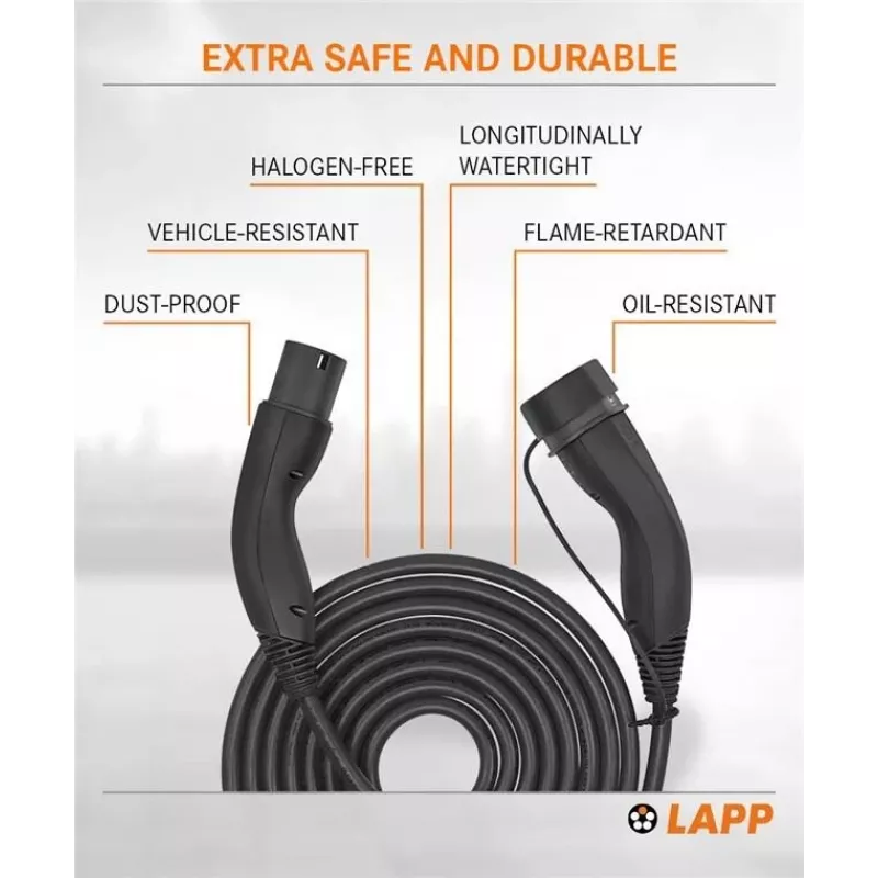LAPP MOBILITY HELIX® cavo di ricarica EV Type 2, 22 kW, 5 m, nero 61795