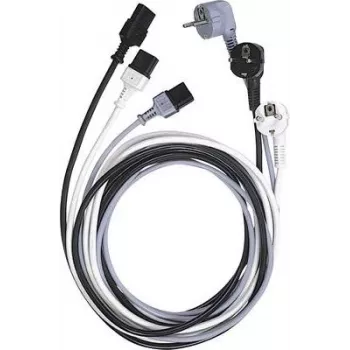 LAPP cavo di alimentazione con spina Schuko su connettore femmina IEC C13, H05VV-F, 2,5 m, nero, 10 A, 250 V 73222334