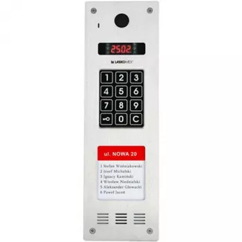 Pannello audio verticale stretto Laskomex CP-2533NR-040, acciaio inox, con lettore RFID
